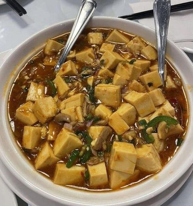 Mapo Tofu with Minced Pork / 麻婆豆腐.