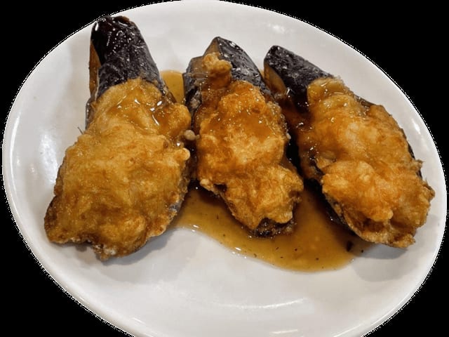 Stuffed Eggplant in Teriyaki Sauce / 燒汁釀茄子.